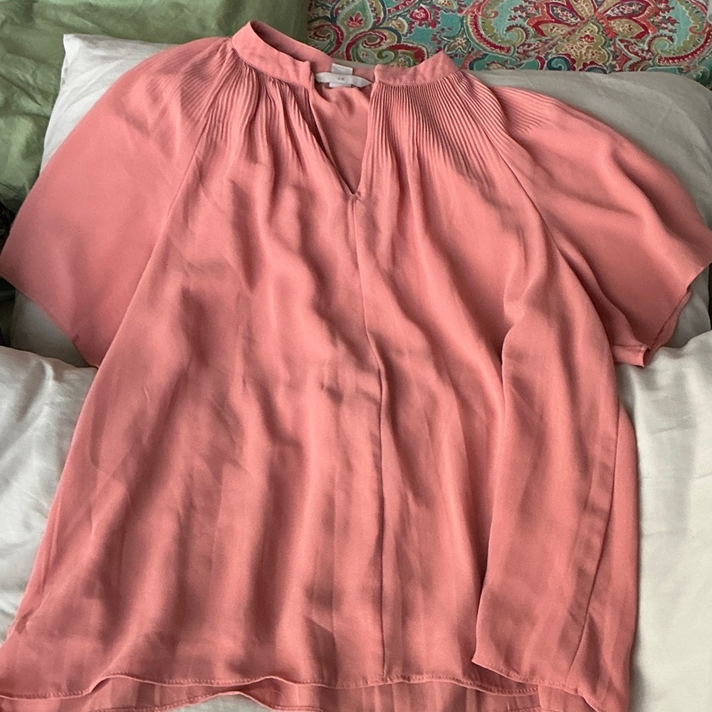 H&M Blush Pink V-Neck Blouse